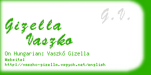 gizella vaszko business card