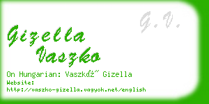 gizella vaszko business card